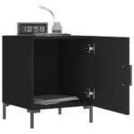 Table de chevet noir 40x40x50 cm bois d’ingénierie – Image 6
