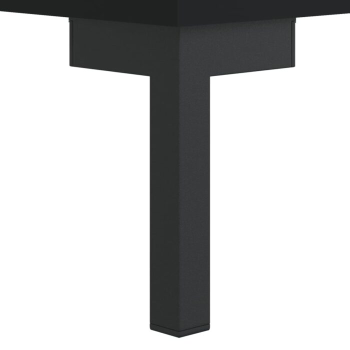 Tables de chevet 2 pcs noir 40x40x50 cm bois d’ingénierie – Image 10