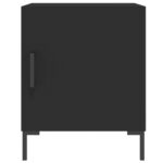 Tables de chevet 2 pcs noir 40x40x50 cm bois d’ingénierie – Image 2