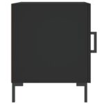 Tables de chevet 2 pcs noir 40x40x50 cm bois d’ingénierie – Image 3