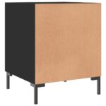 Tables de chevet 2 pcs noir 40x40x50 cm bois d’ingénierie – Image 6