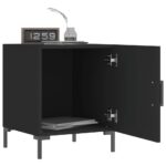 Tables de chevet 2 pcs noir 40x40x50 cm bois d’ingénierie – Image 7