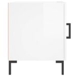 Tables de chevet 2 pcs blanc brillant 40x40x50 cm – Image 3