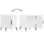 Tables de chevet 2 pcs blanc brillant 40x40x50 cm – Image 5