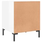 Tables de chevet 2 pcs blanc brillant 40x40x50 cm – Image 6