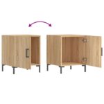 Tables de chevet 2 pcs chêne sonoma 40x40x50 cm bois ingénierie – Image 5