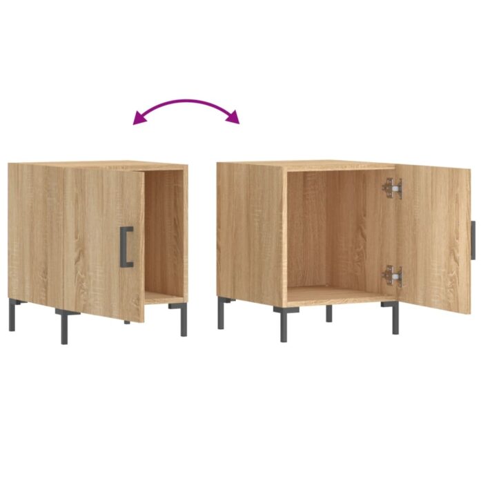 Tables de chevet 2 pcs chêne sonoma 40x40x50 cm bois ingénierie – Image 5