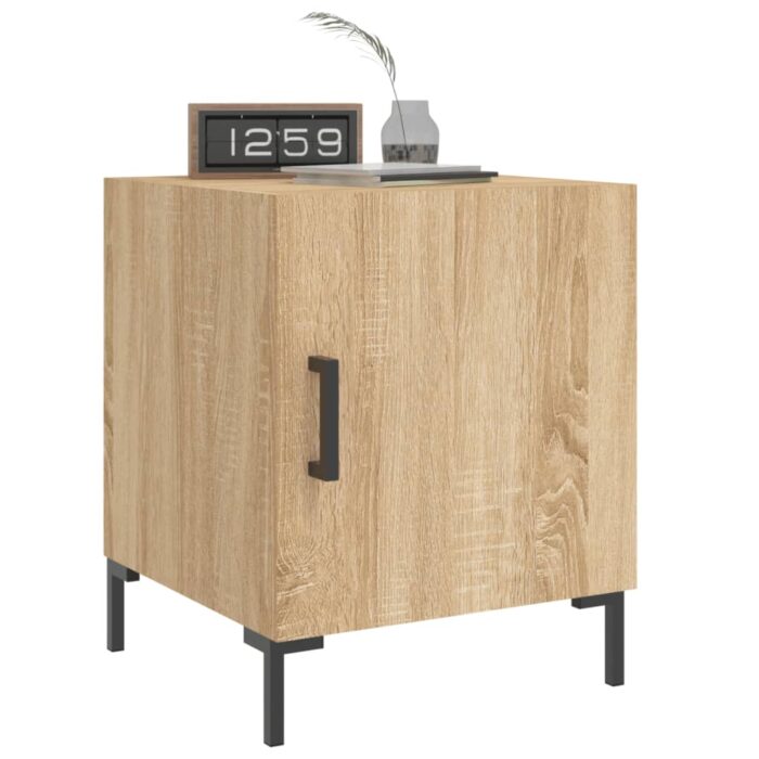 Tables de chevet 2 pcs chêne sonoma 40x40x50 cm bois ingénierie – Image 8