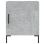 Table de chevet gris béton 40x40x50 cm bois d’ingénierie – Image 2