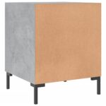 Table de chevet gris béton 40x40x50 cm bois d’ingénierie – Image 4