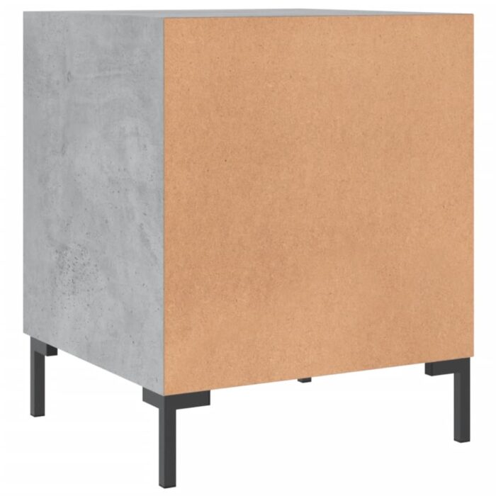 Table de chevet gris béton 40x40x50 cm bois d’ingénierie – Image 4