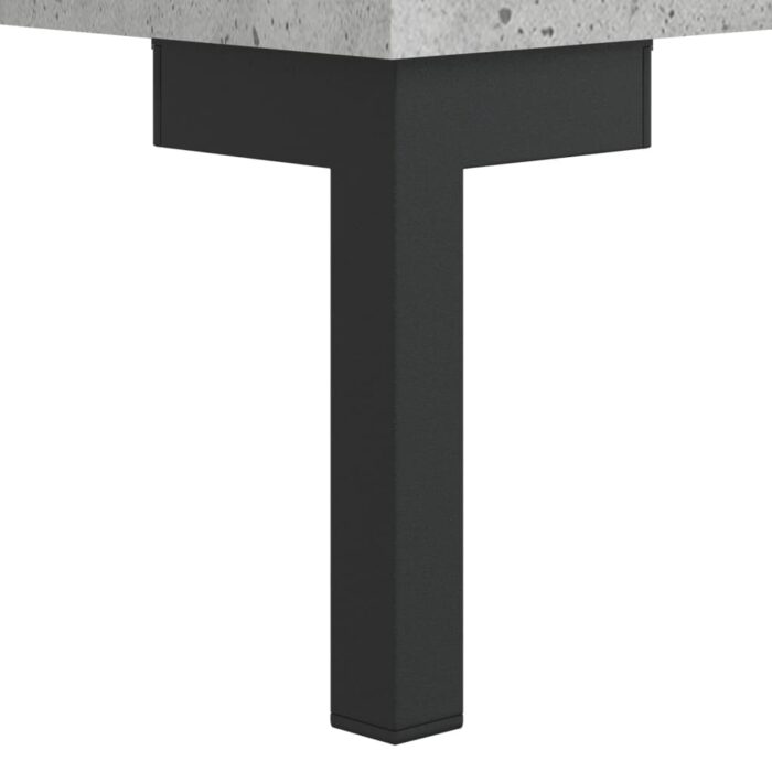 Table de chevet gris béton 40x40x50 cm bois d’ingénierie – Image 9