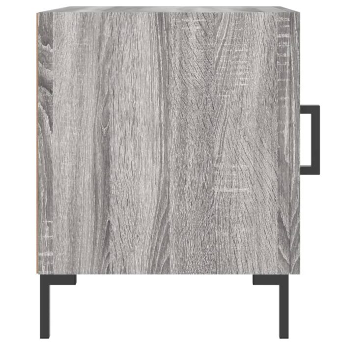 Table de chevet sonoma gris 40x40x50 cm bois d'ingénierie – Image 3
