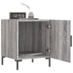 Table de chevet sonoma gris 40x40x50 cm bois d'ingénierie – Image 6