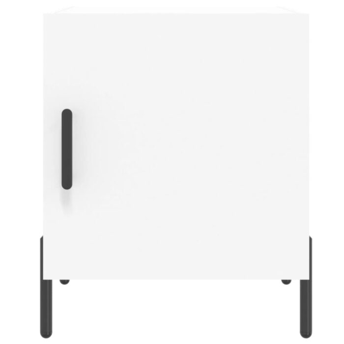 Table de chevet blanc 40x40x50 cm bois d’ingénierie – Image 4