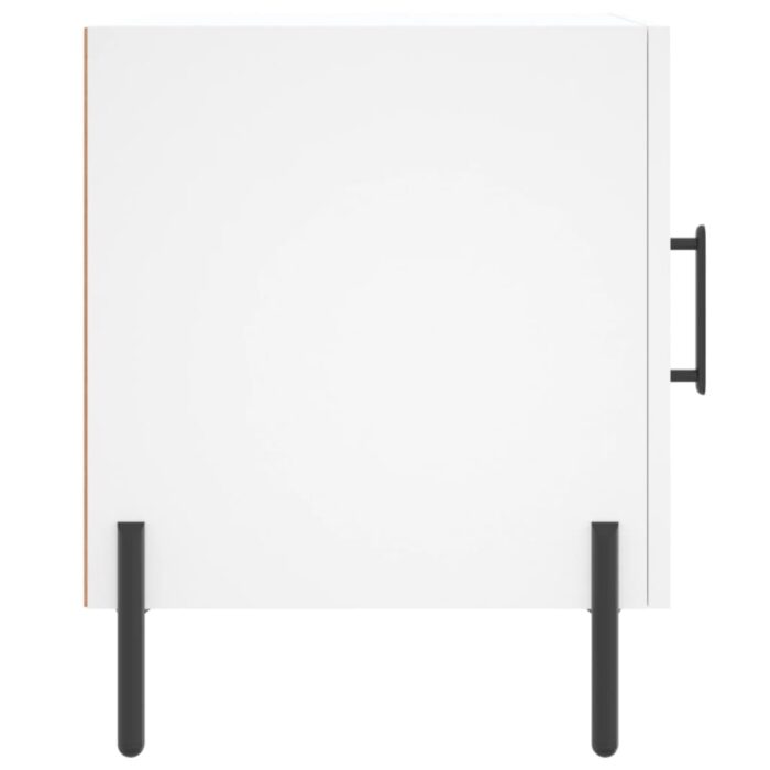 Tables de chevet 2 pcs blanc 40x40x50 cm bois d’ingénierie – Image 5
