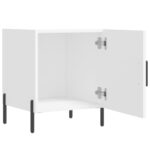 Tables de chevet 2 pcs blanc 40x40x50 cm bois d’ingénierie – Image 6