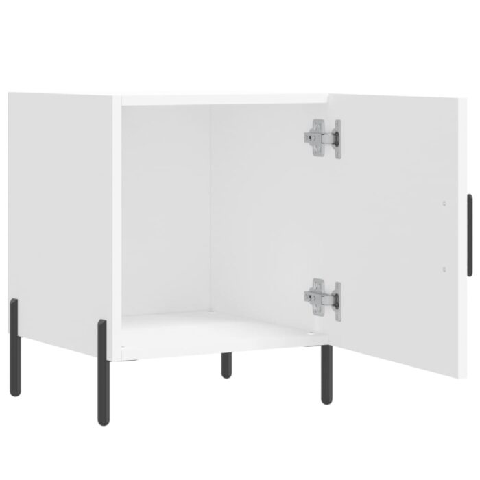 Tables de chevet 2 pcs blanc 40x40x50 cm bois d’ingénierie – Image 6