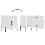 Tables de chevet 2 pcs blanc 40x40x50 cm bois d’ingénierie – Image 7