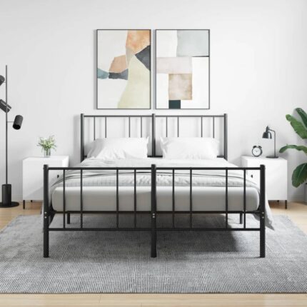 Tables de chevet 2 pcs blanc 40x40x50 cm bois d’ingénierie