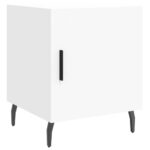 Tables de chevet 2 pcs blanc 40x40x50 cm bois d’ingénierie – Image 3