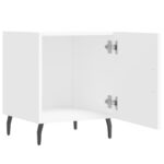 Tables de chevet 2 pcs blanc 40x40x50 cm bois d’ingénierie – Image 4