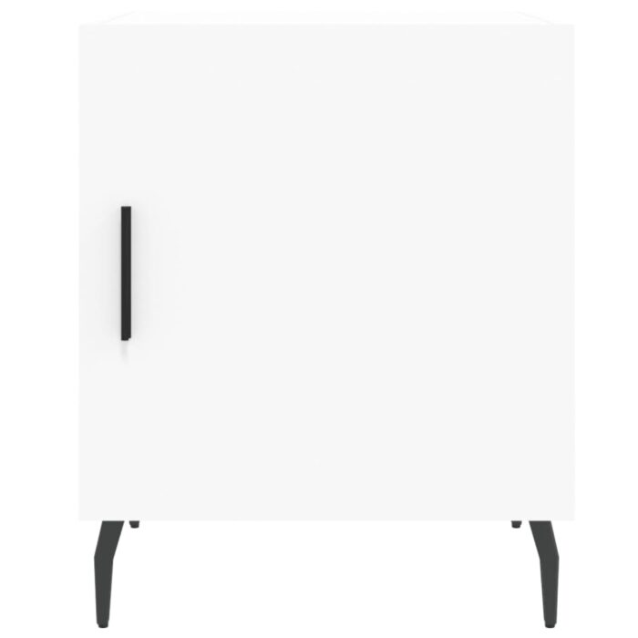 Tables de chevet 2 pcs blanc 40x40x50 cm bois d’ingénierie – Image 5