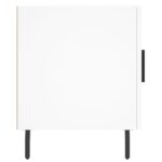 Tables de chevet 2 pcs blanc 40x40x50 cm bois d’ingénierie – Image 6