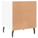 Tables de chevet 2 pcs blanc 40x40x50 cm bois d’ingénierie – Image 7