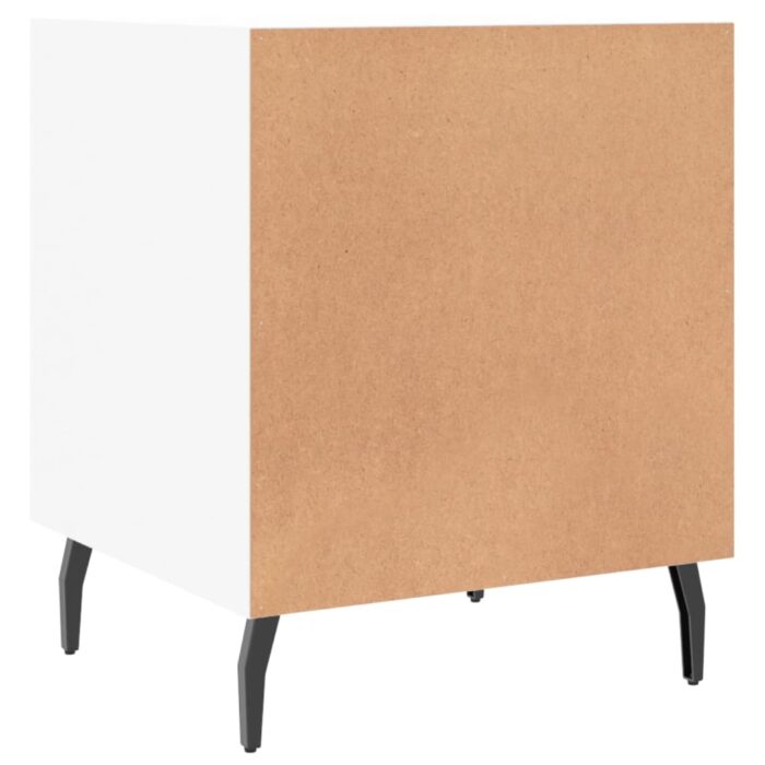 Tables de chevet 2 pcs blanc 40x40x50 cm bois d’ingénierie – Image 7