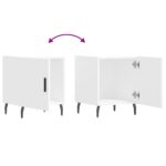 Tables de chevet 2 pcs blanc 40x40x50 cm bois d’ingénierie – Image 8