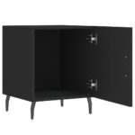 Table de chevet noir 40x40x50 cm bois d’ingénierie – Image 3