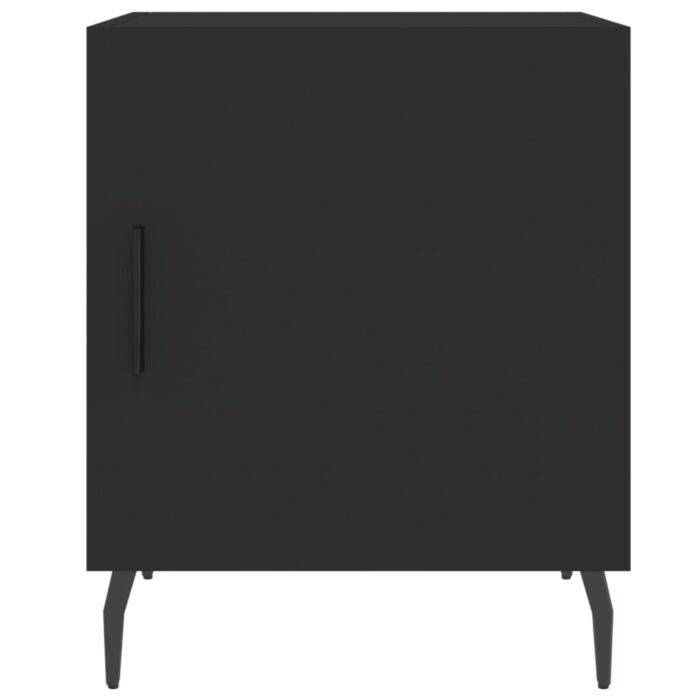 Table de chevet noir 40x40x50 cm bois d’ingénierie – Image 4