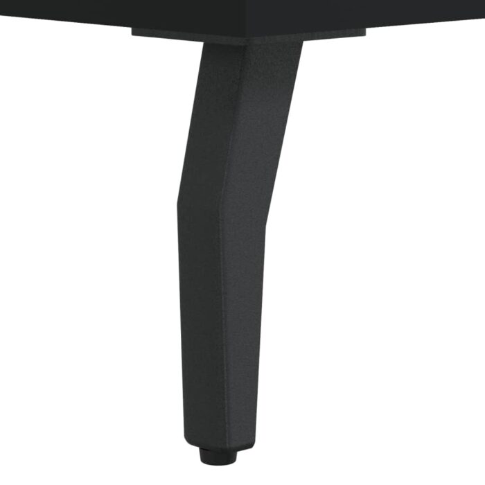 Tables de chevet 2 pcs noir 40x40x50 cm bois d’ingénierie – Image 10