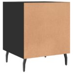 Tables de chevet 2 pcs noir 40x40x50 cm bois d’ingénierie – Image 7