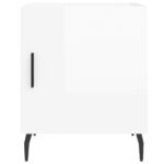 Tables de chevet 2 pcs blanc brillant 40x40x50 cm – Image 5