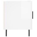 Tables de chevet 2 pcs blanc brillant 40x40x50 cm – Image 6
