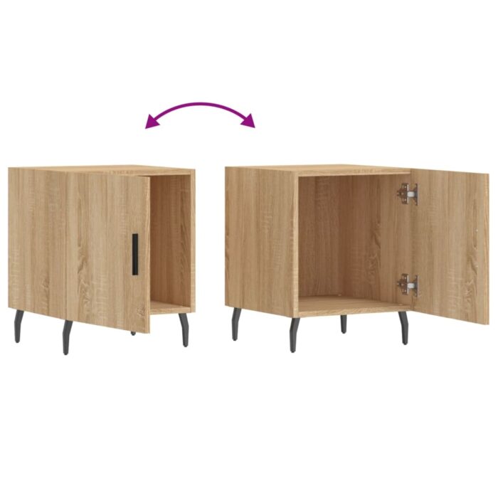 Tables de chevet 2 pcs chêne sonoma 40x40x50 cm bois ingénierie – Image 8