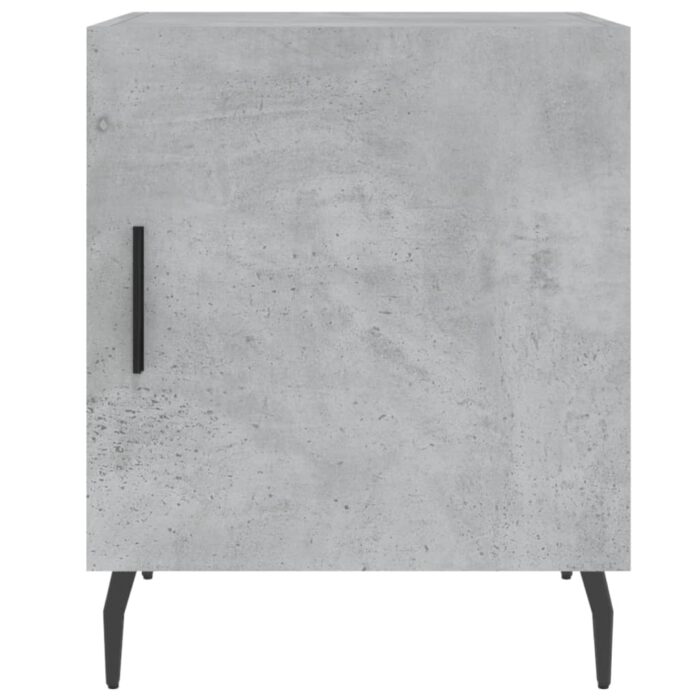 Table de chevet gris béton 40x40x50 cm bois d’ingénierie – Image 4
