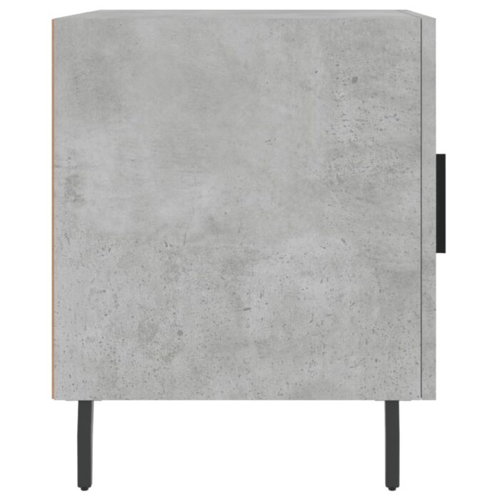 Table de chevet gris béton 40x40x50 cm bois d’ingénierie – Image 5