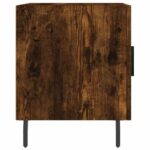 Table de chevet chêne fumé 40x40x50 cm bois d'ingénierie – Image 5