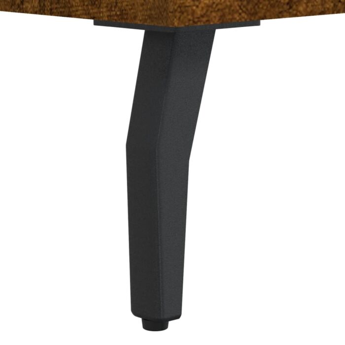 Table de chevet chêne fumé 40x40x50 cm bois d'ingénierie – Image 9