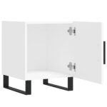 Tables de chevet 2 pcs blanc 40x40x50 cm bois d’ingénierie – Image 3