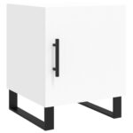 Tables de chevet 2 pcs blanc 40x40x50 cm bois d’ingénierie – Image 4