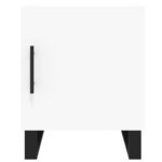 Tables de chevet 2 pcs blanc 40x40x50 cm bois d’ingénierie – Image 5