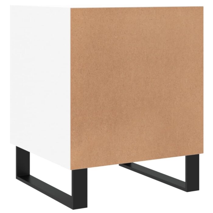 Tables de chevet 2 pcs blanc 40x40x50 cm bois d’ingénierie – Image 7