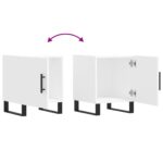 Tables de chevet 2 pcs blanc 40x40x50 cm bois d’ingénierie – Image 8