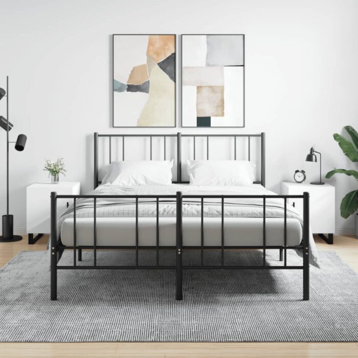 Tables de chevet 2 pcs blanc 40x40x50 cm bois d’ingénierie – Image 1