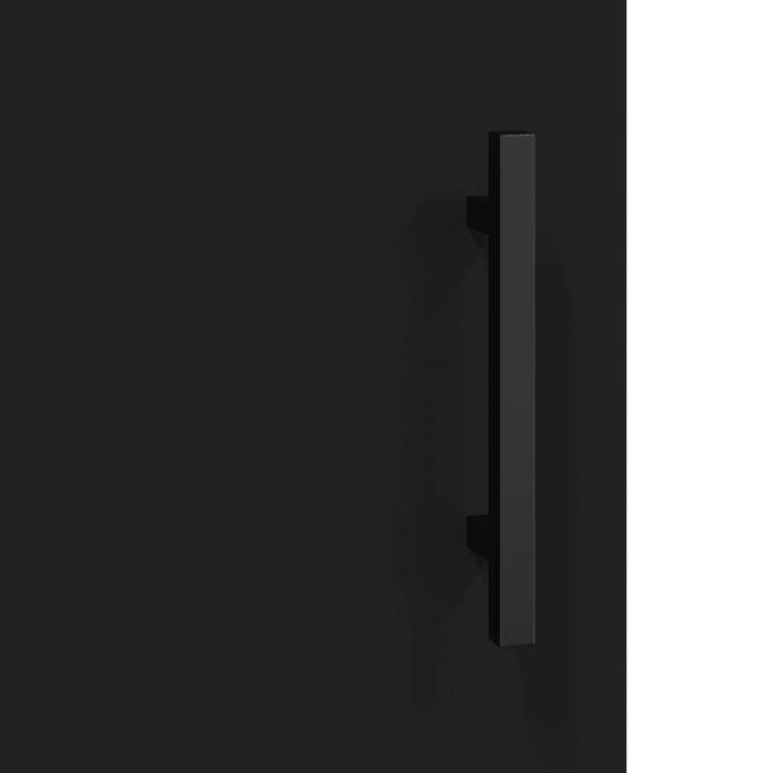 Tables de chevet 2 pcs noir 40x40x50 cm bois d’ingénierie – Image 9