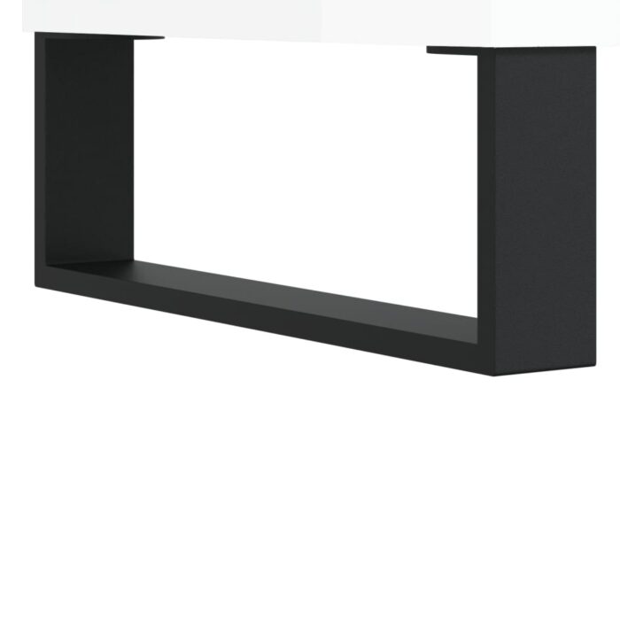 Tables de chevet 2 pcs blanc brillant 40x40x50 cm – Image 10